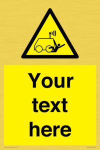 Custom warning run over by operator controlled machine